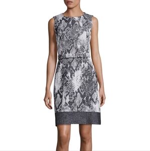 BOSS by Hugo Boss Daneki Snakeskin Jacquard A-line Dress
